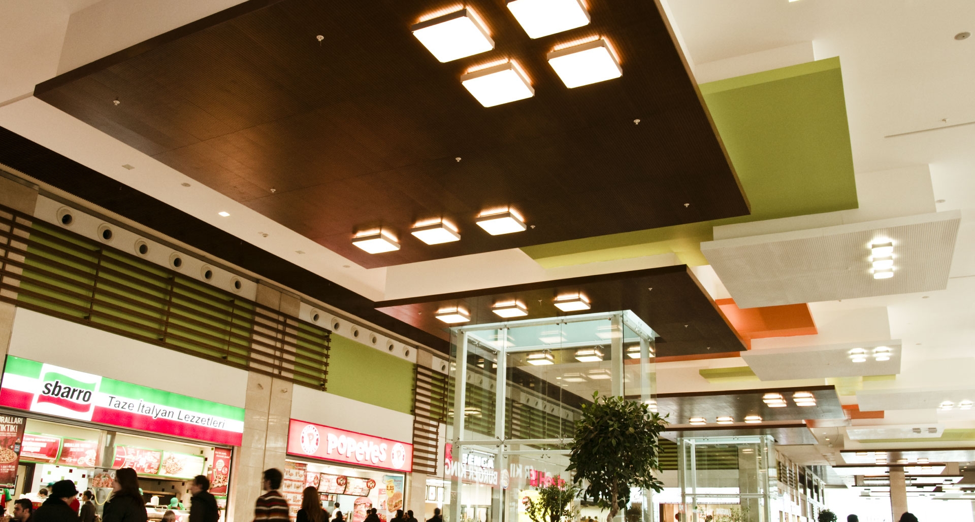 Kentpark Shopping Mall acoustic wood ceiling
